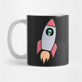 Alien Space Ship Rocket Mug